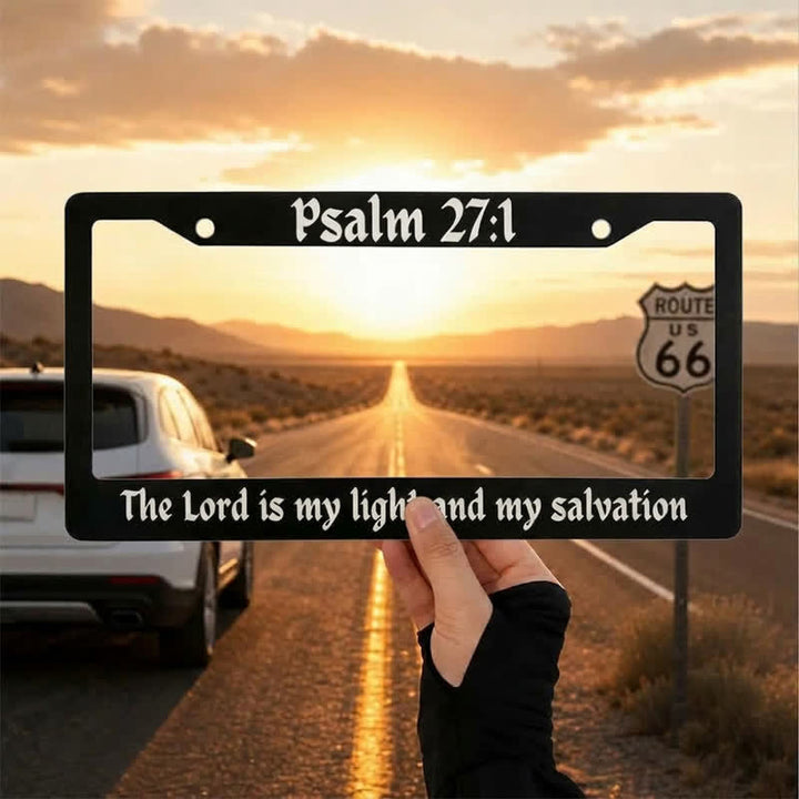 Christianartworkshop Salmo 18:32 Cornice metallica per auto con versetto biblico: Emblema della forza celeste che perdura - 12,24"*6,26"*0,31"/31,1cm*15,9cm*0,8cm (dimensioni standard di un piatto americano da 6"x12") - Salmo 27:1 - image 8