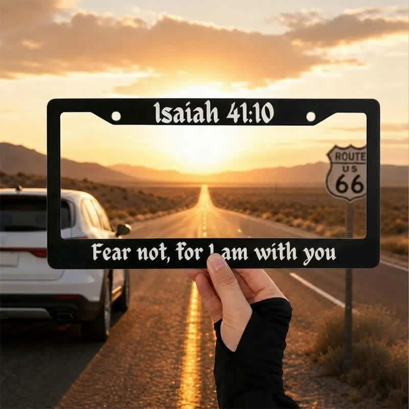 Christianartworkshop Salmo 18:32 Cornice metallica per auto con versetto biblico: Emblema della forza celeste che perdura - 12,24"*6,26"*0,31"/31,1cm*15,9cm*0,8cm (dimensioni standard di un piatto americano da 6"x12") - Isaia 41:10 - image 10