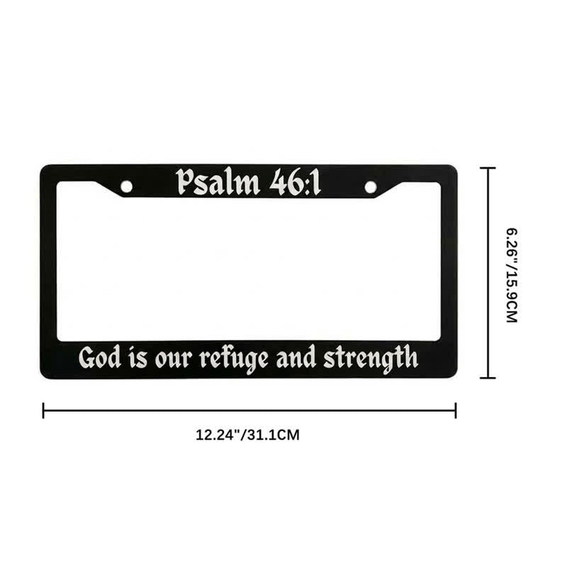 Christianartworkshop Salmo 18:32 Cornice metallica per auto con versetto biblico: Emblema della forza celeste che perdura - image 15