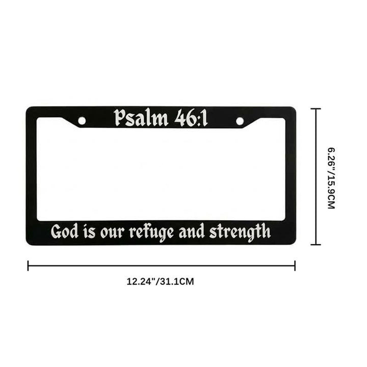 Christianartworkshop Salmo 18:32 Cornice metallica per auto con versetto biblico: Emblema della forza celeste che perdura - image 15