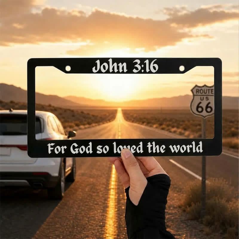 Christianartworkshop Salmo 18:32 Cornice metallica per auto con versetto biblico: Emblema della forza celeste che perdura - 12,24"*6,26"*0,31"/31,1cm*15,9cm*0,8cm (dimensioni standard di un piatto americano da 6"x12") - Giovanni 3:16 - image 22