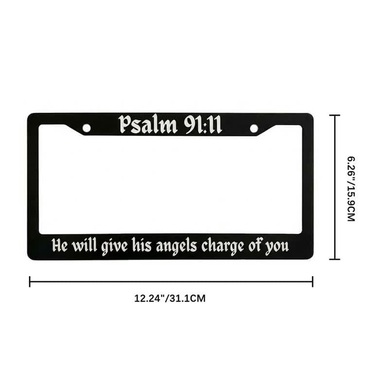 Christianartworkshop Salmo 18:32 Cornice metallica per auto con versetto biblico: Emblema della forza celeste che perdura - image 25