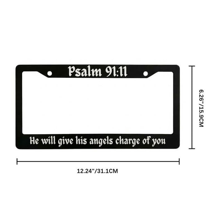 Christianartworkshop Salmo 18:32 Cornice metallica per auto con versetto biblico: Emblema della forza celeste che perdura - image 25